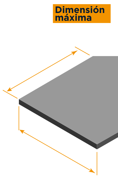 Dimensión máxima 1.50mts x 3 mts